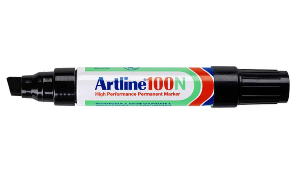 Viltstift Artline 100 schuin 7.5-12mm zwart