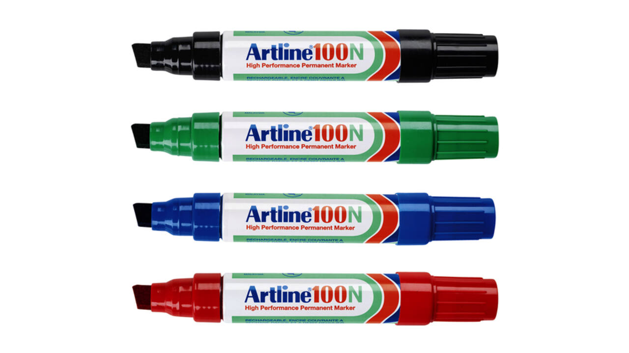Viltstift Artline 100 schuin 7.5-12mm zwart