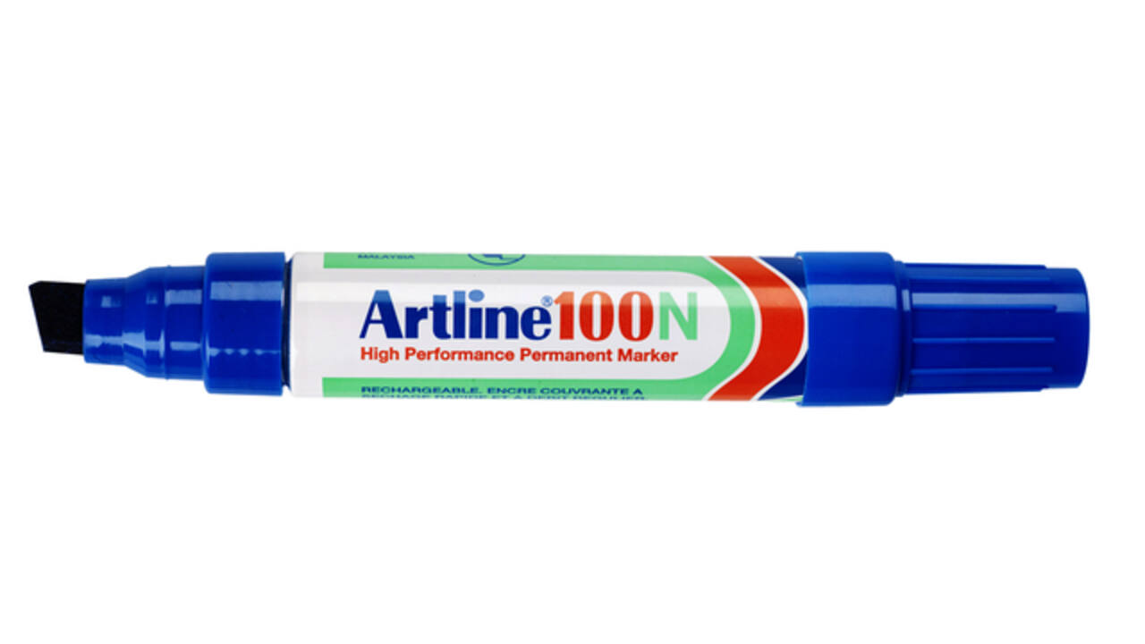 Viltstift Artline 100 schuin 7.5-12mm blauw