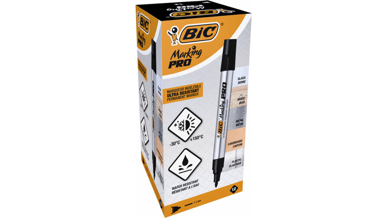 Viltstift Bic Pro rond medium zwart