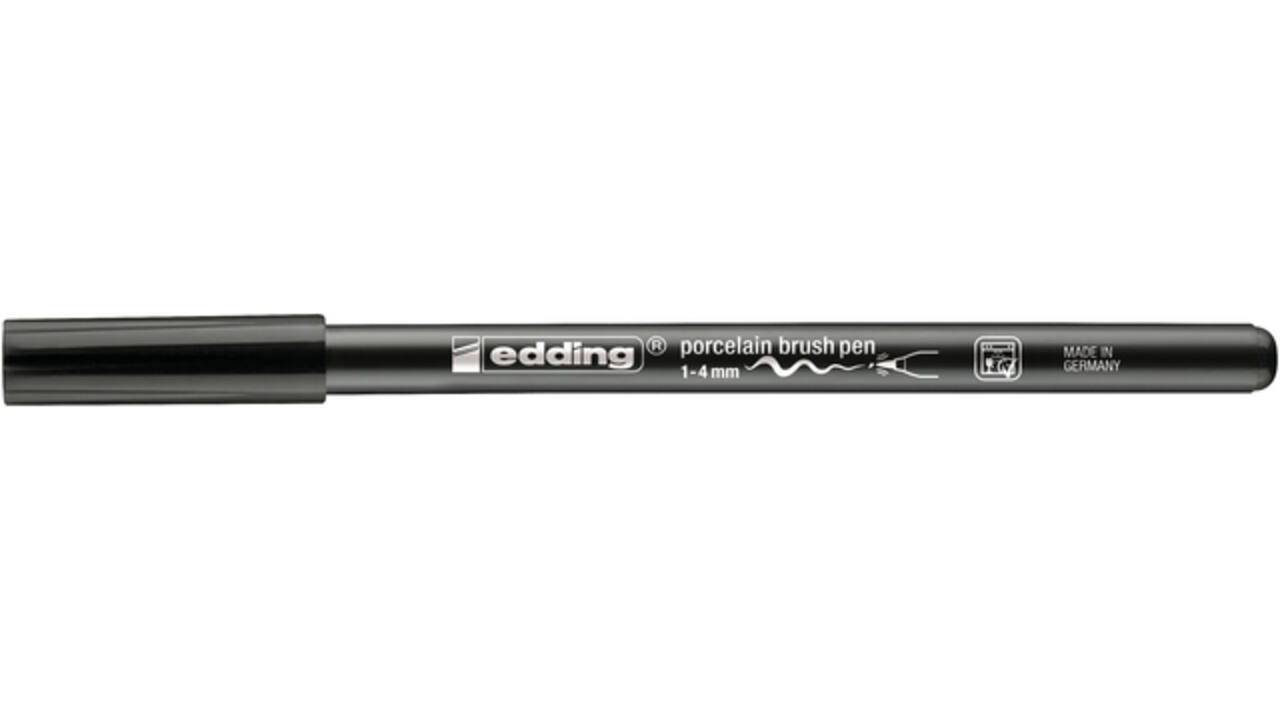 Brushpen edding 4200 porselein zwart