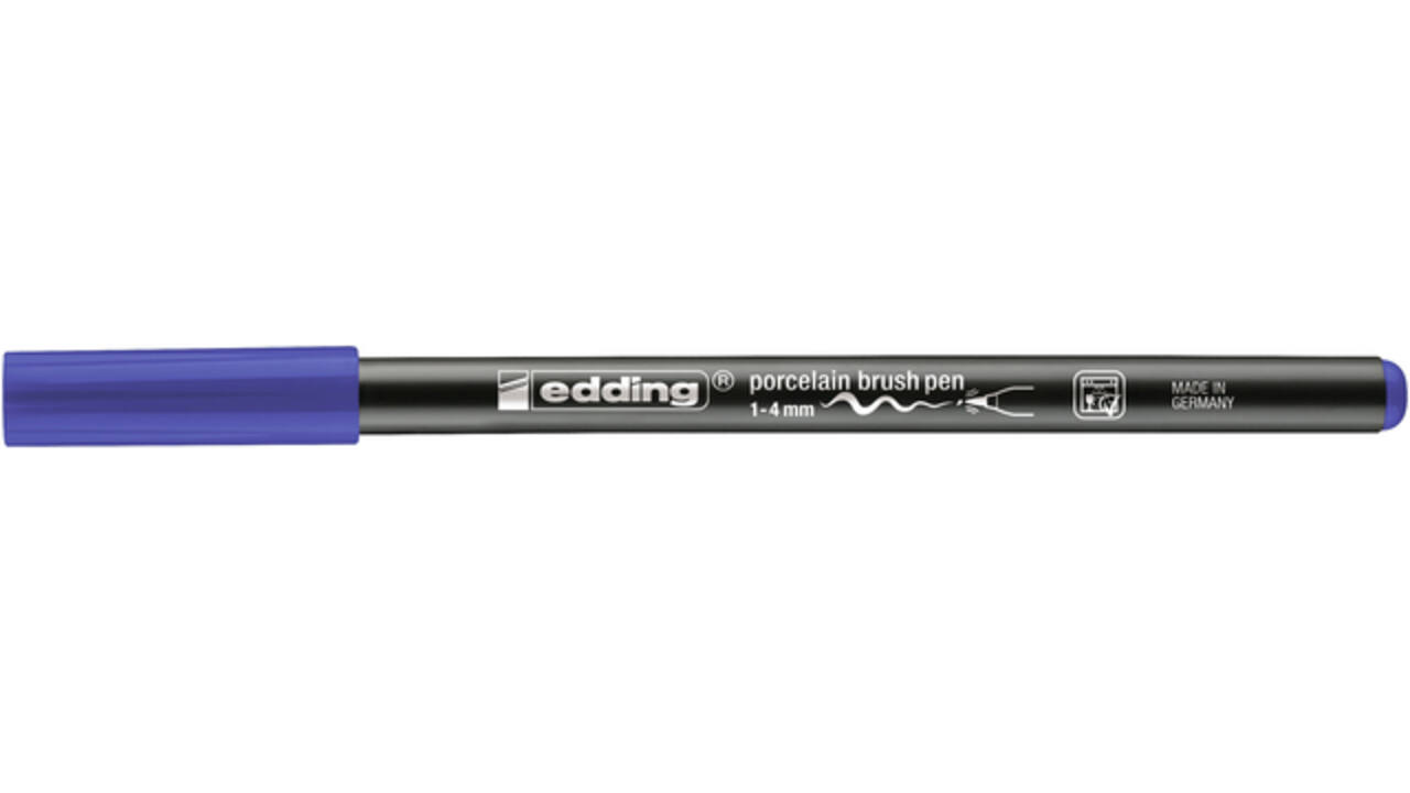 Brushpen edding 4200 porselein blauw