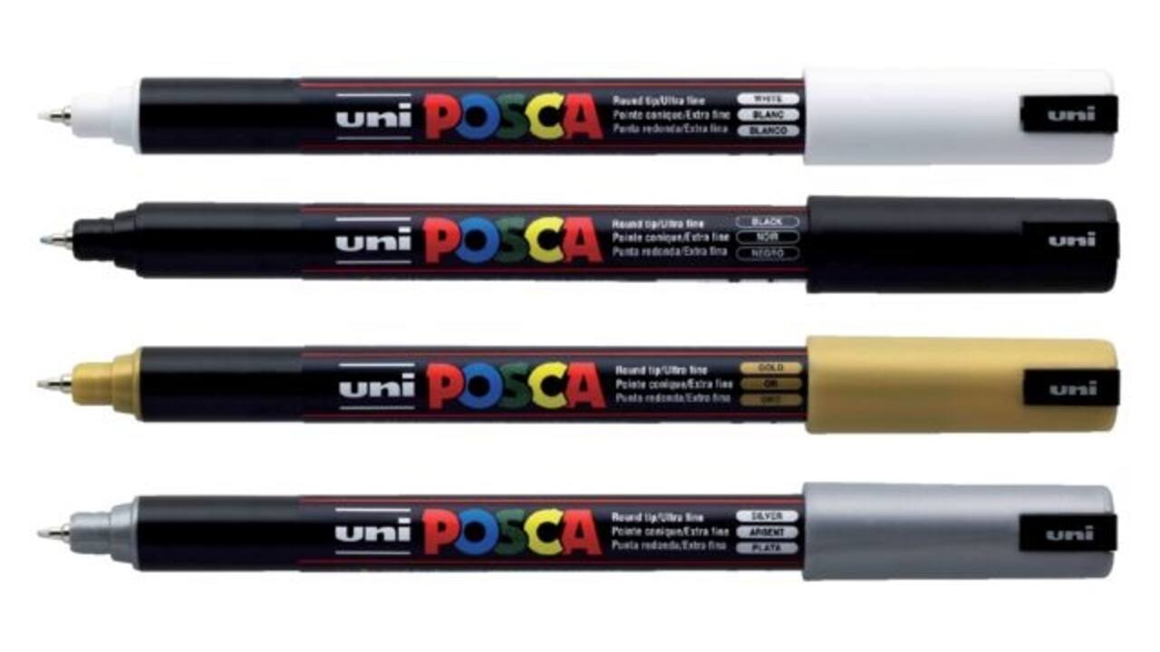 Paintmarker Uni POSCA PC1MR extra fijn zilver