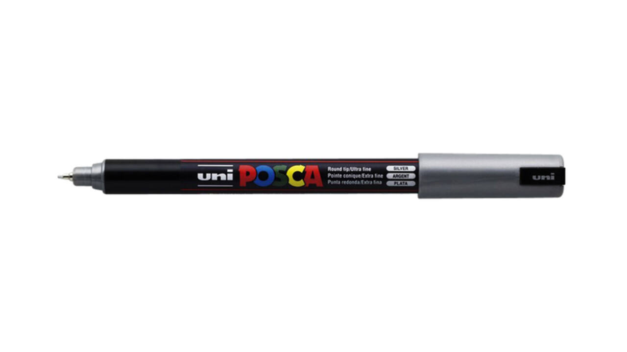 Paintmarker Uni POSCA PC1MR extra fijn zilver