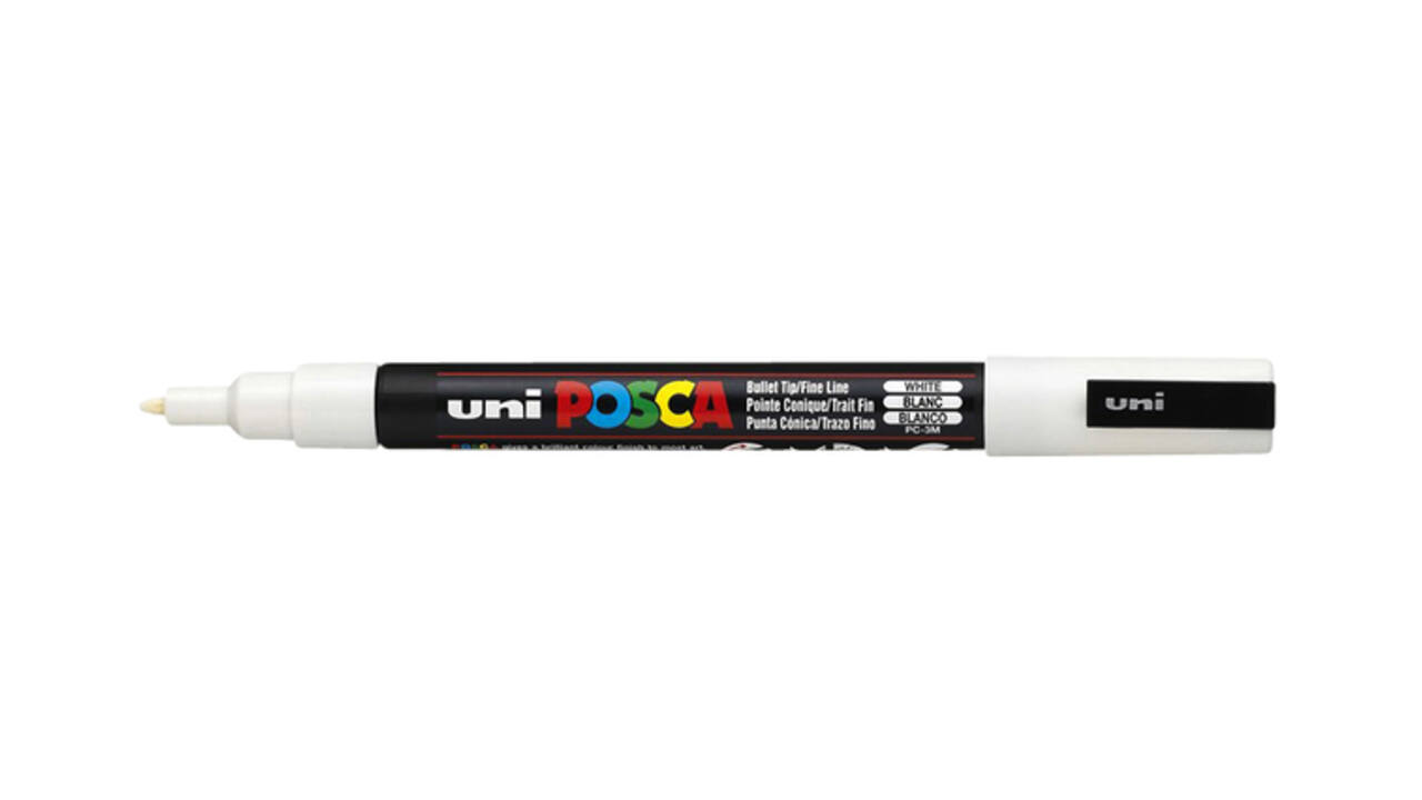 Paintmarker Uni POSCA PC3M fijn wit