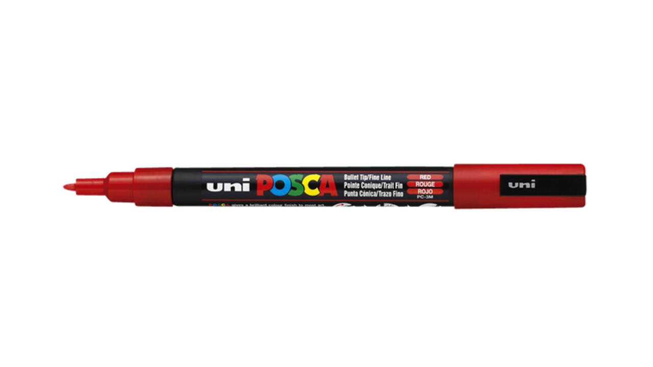 Paintmarker Uni POSCA PC3M fijn rood