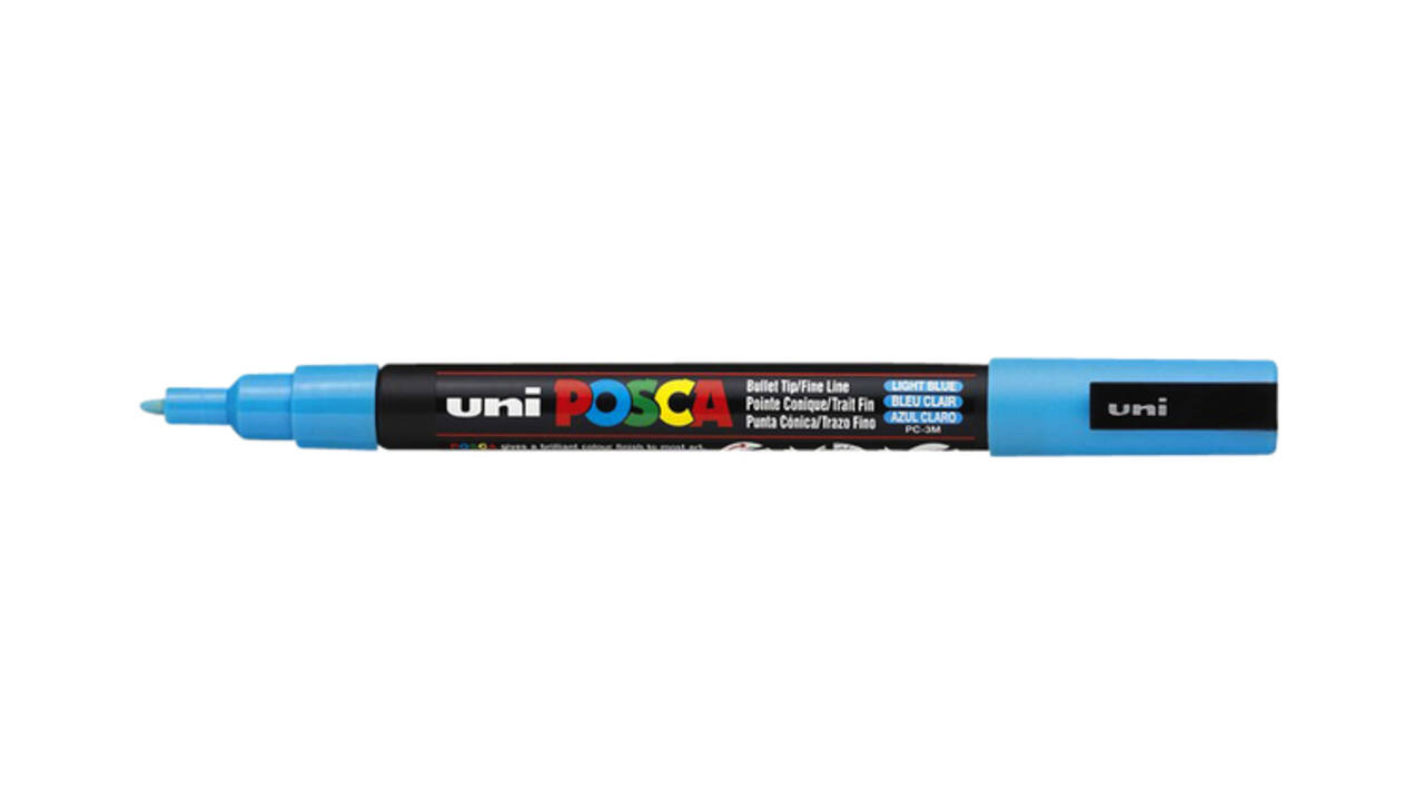 Paintmarker Uni POSCA PC3M fijn lichtblauw