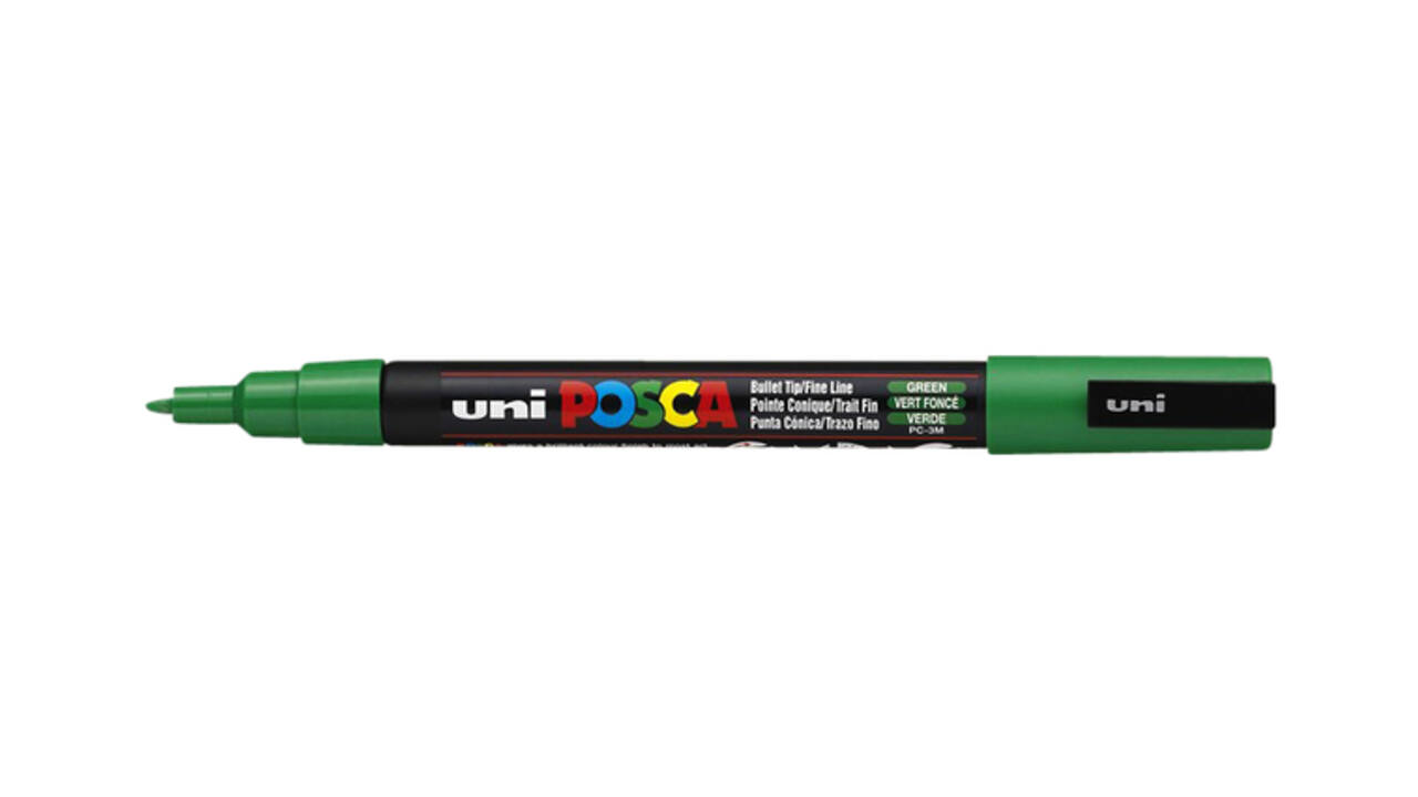 Paintmarker Uni POSCA PC3M fijn donkergroen