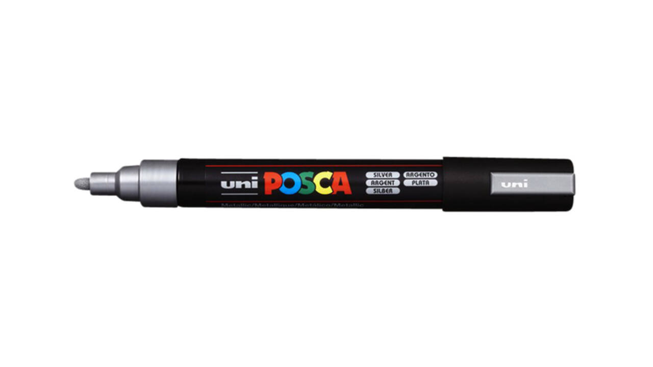 Paintmarker Uni POSCA PC5M medium zilver