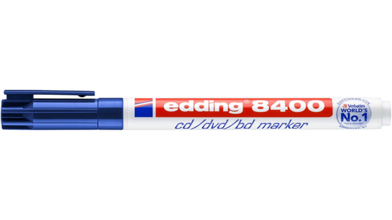 Cd marker edding 8400 rond 0.5-1.0mm blauw