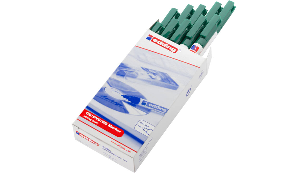Cd marker edding 8400 rond 0.5-1.0mm groen