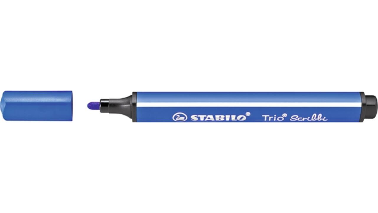 Viltstift STABILO Trio Scribbi 368/14 assorti etui à 14 stuks