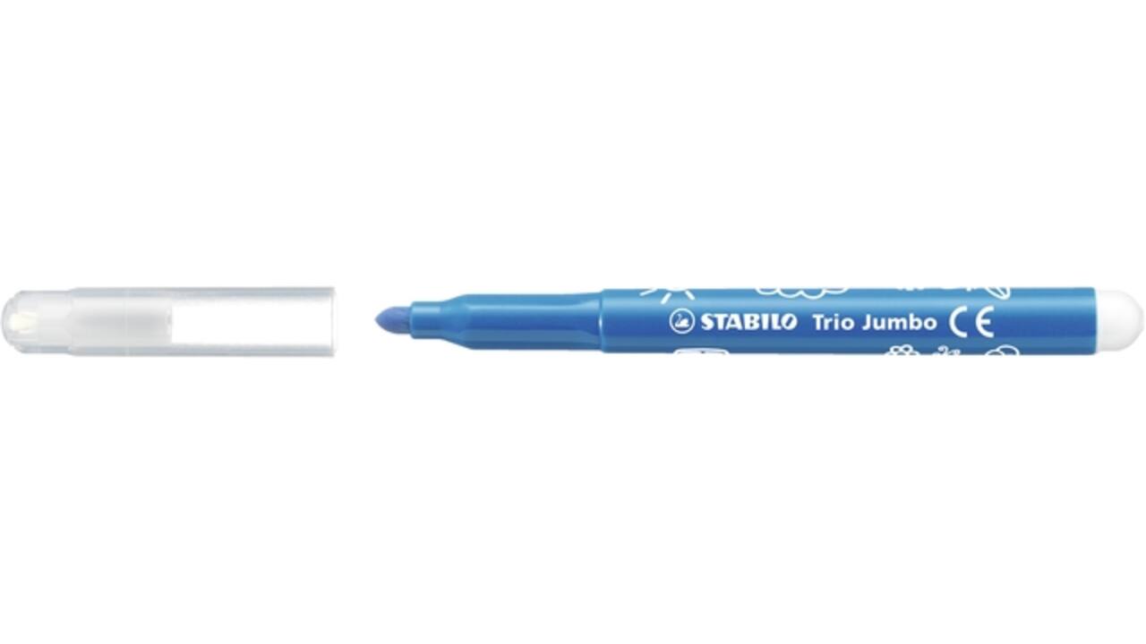 Viltstift STABILO Trio Jumbo 380/12 extra large assorti 12 stuks