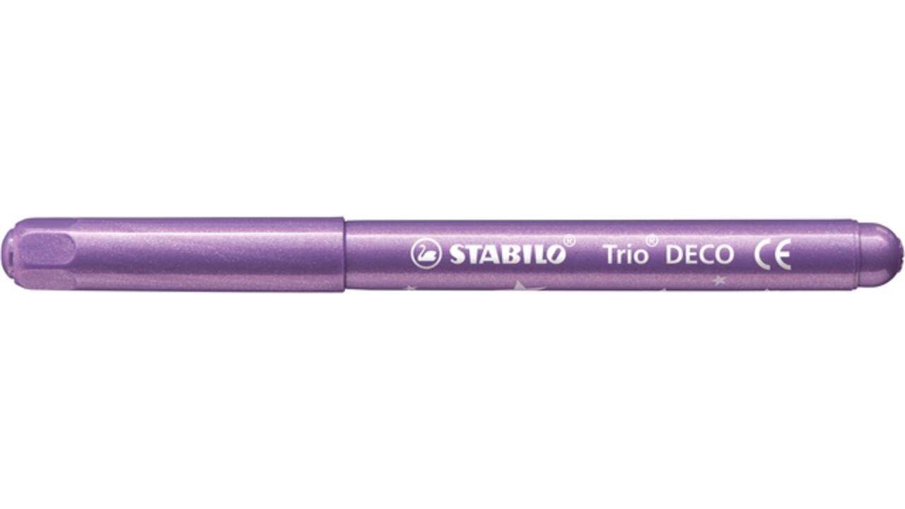 Viltstift STABILO Trio deco metallic assorti etui à 8 stuks