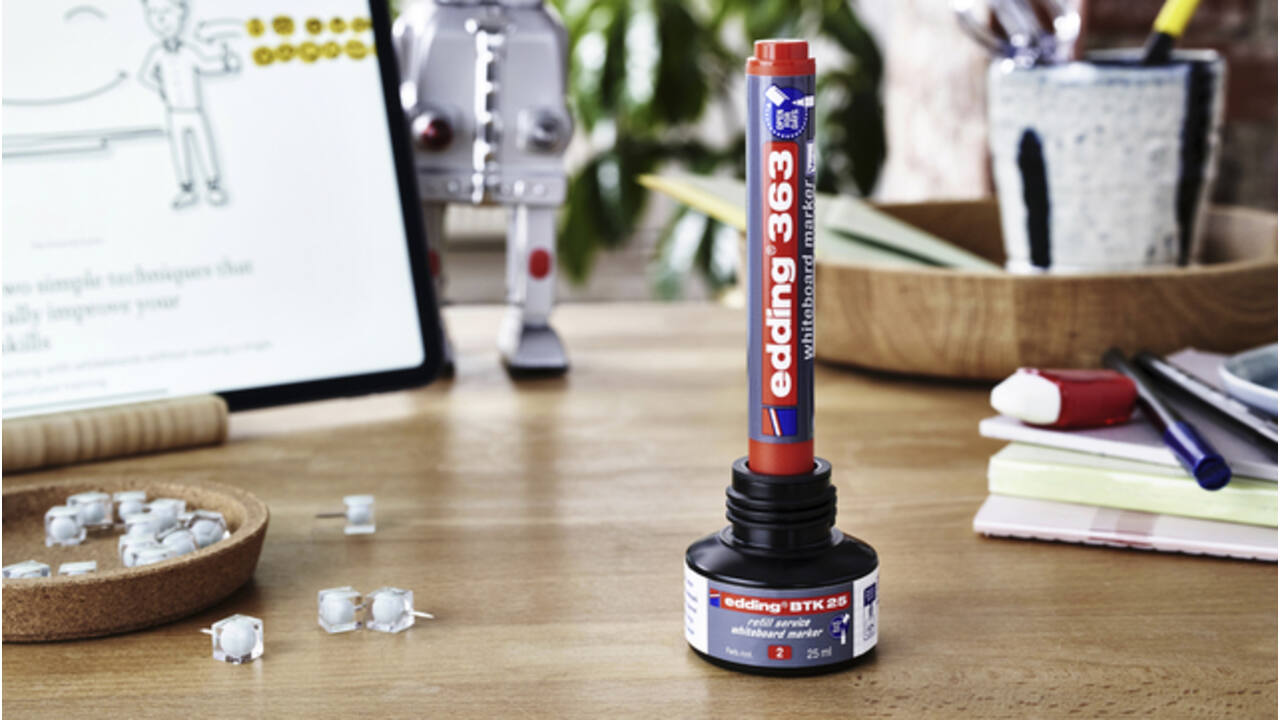 Whiteboardmarker edding 363 schuin 1-5mm rood