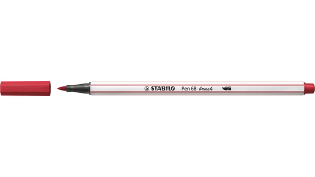 Brushstift STABILO Pen 568/50 donkerrood