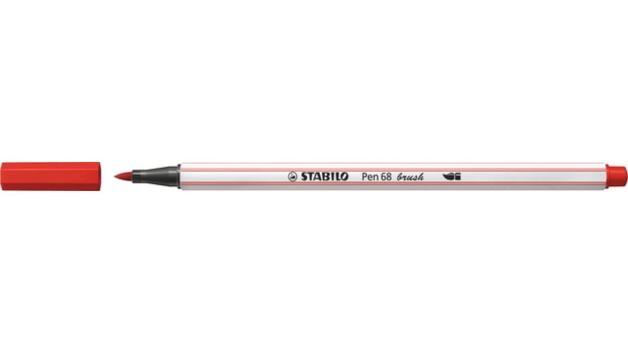 Brushstift STABILO Pen 568/48 karmijnrood