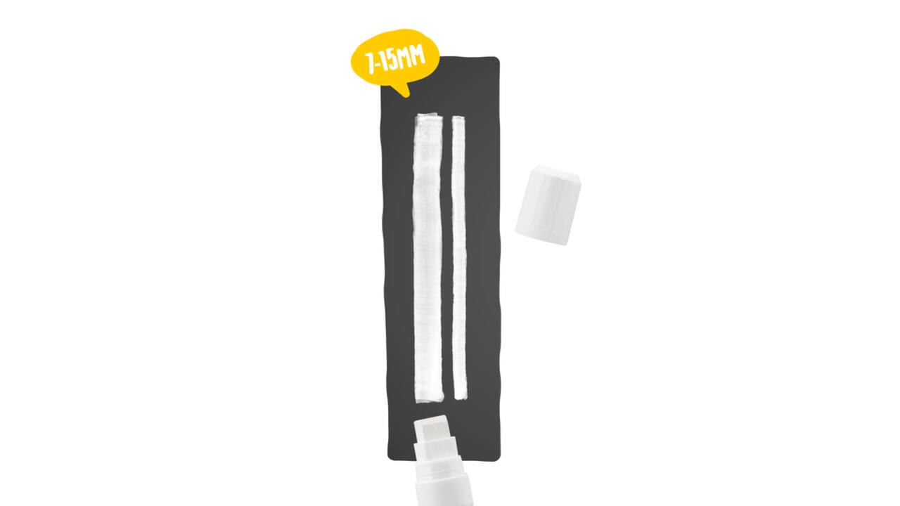Krijtstift Securit SMA-720 blok wit 7-15mm blister