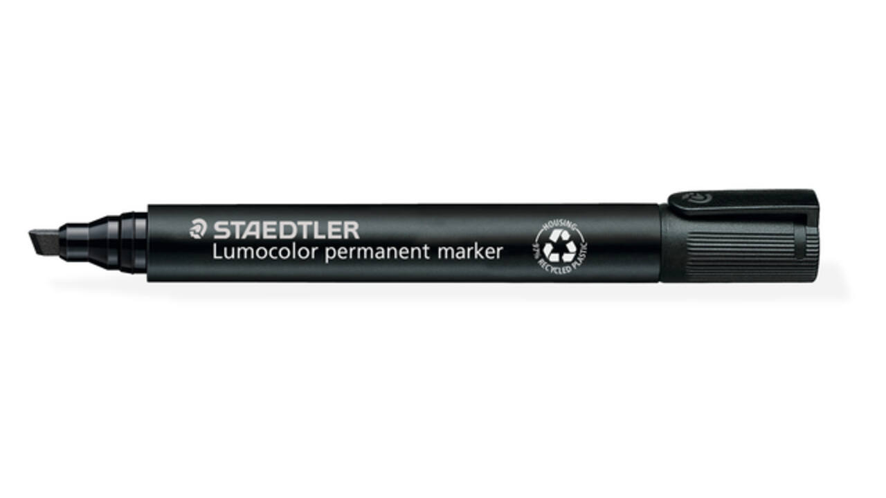 Viltstift Staedtler Lumocolor 350 permanent schuin zwart