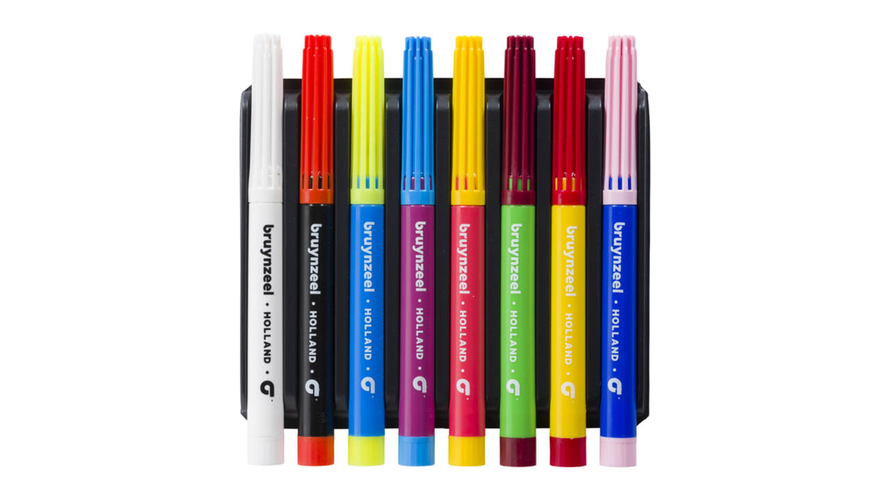 Viltstift Bruynzeel Kids Magic assorti 8 stuks