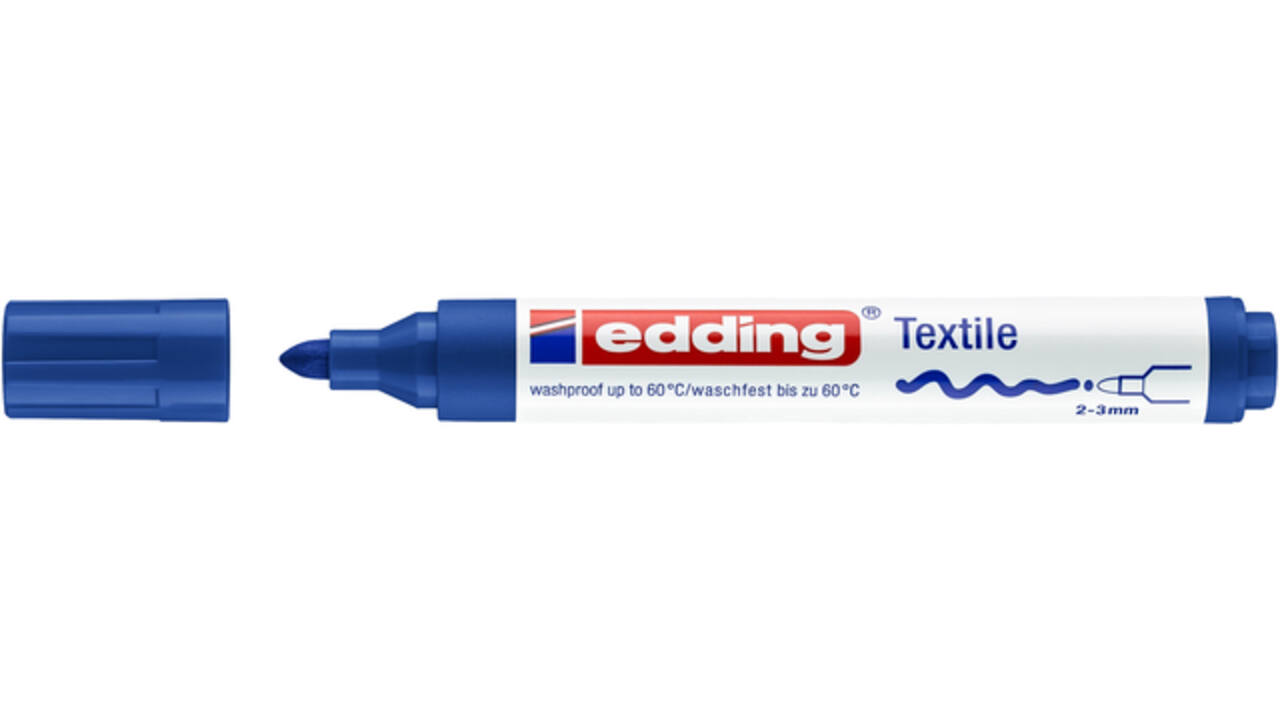 Textielmarker edding 4500 rond 2-3mm blauw