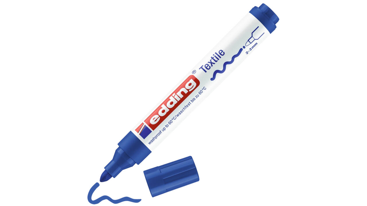Textielmarker edding 4500 rond 2-3mm blauw