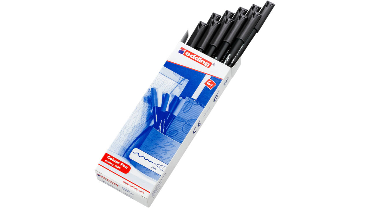 Fineliner edding 1200 001 fijn zwart