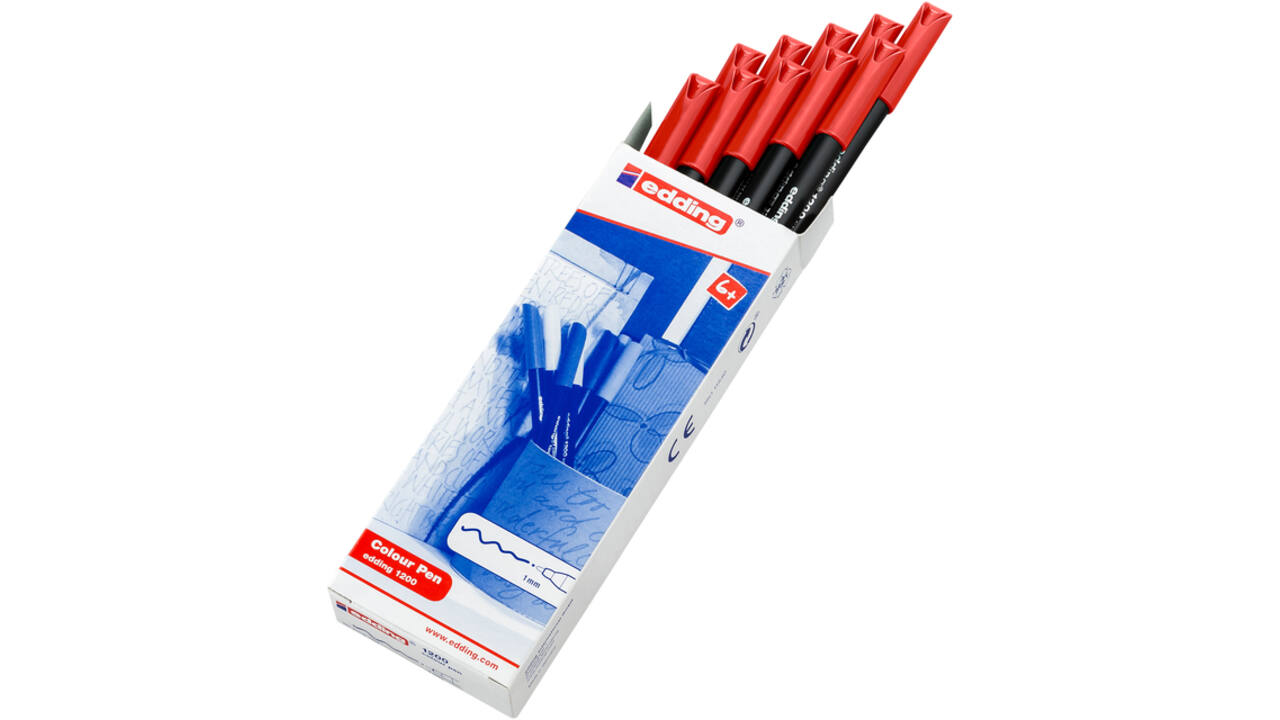 Fineliner edding 1200 002 fijn rood