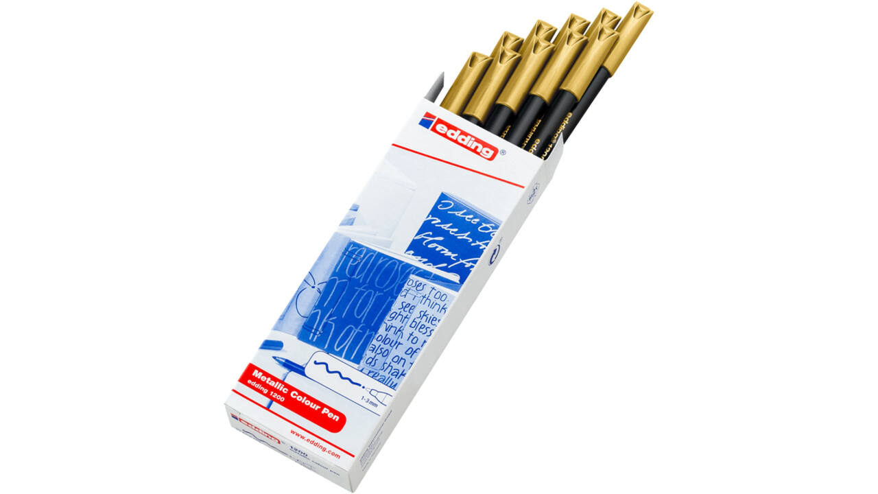 Fineliner edding 1200 053 fijn metallic goud