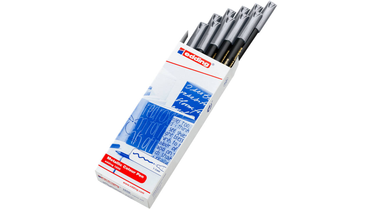Fineliner edding 1200 054 fijn metallic zilver