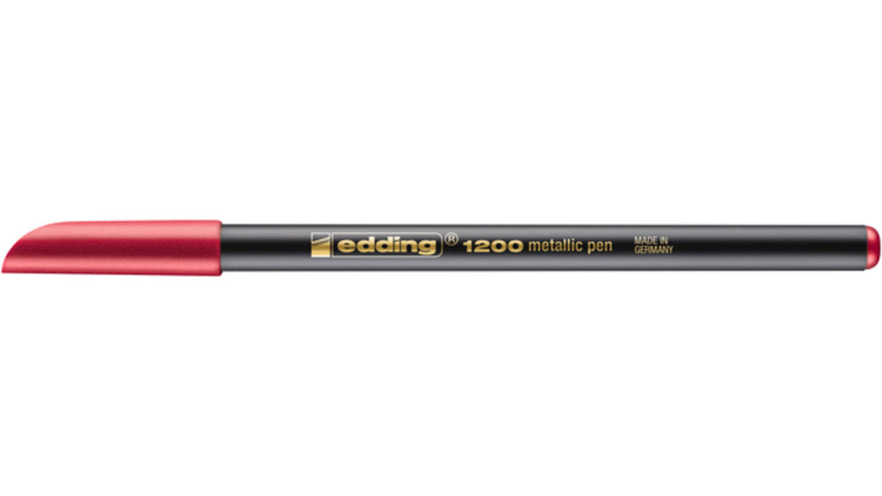 Fineliner edding 1200 072 fijn metallic rood