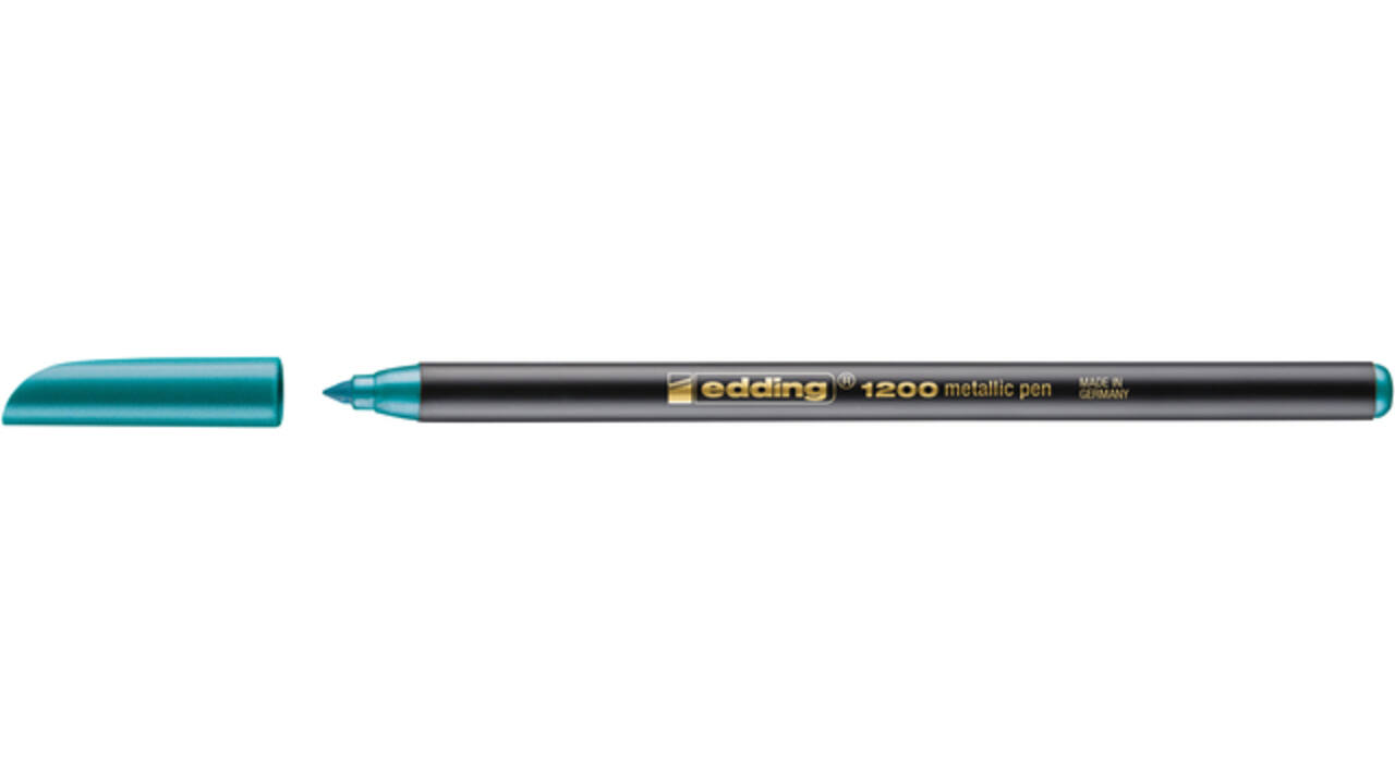 Fineliner edding 1200 074  fijn metallic groen