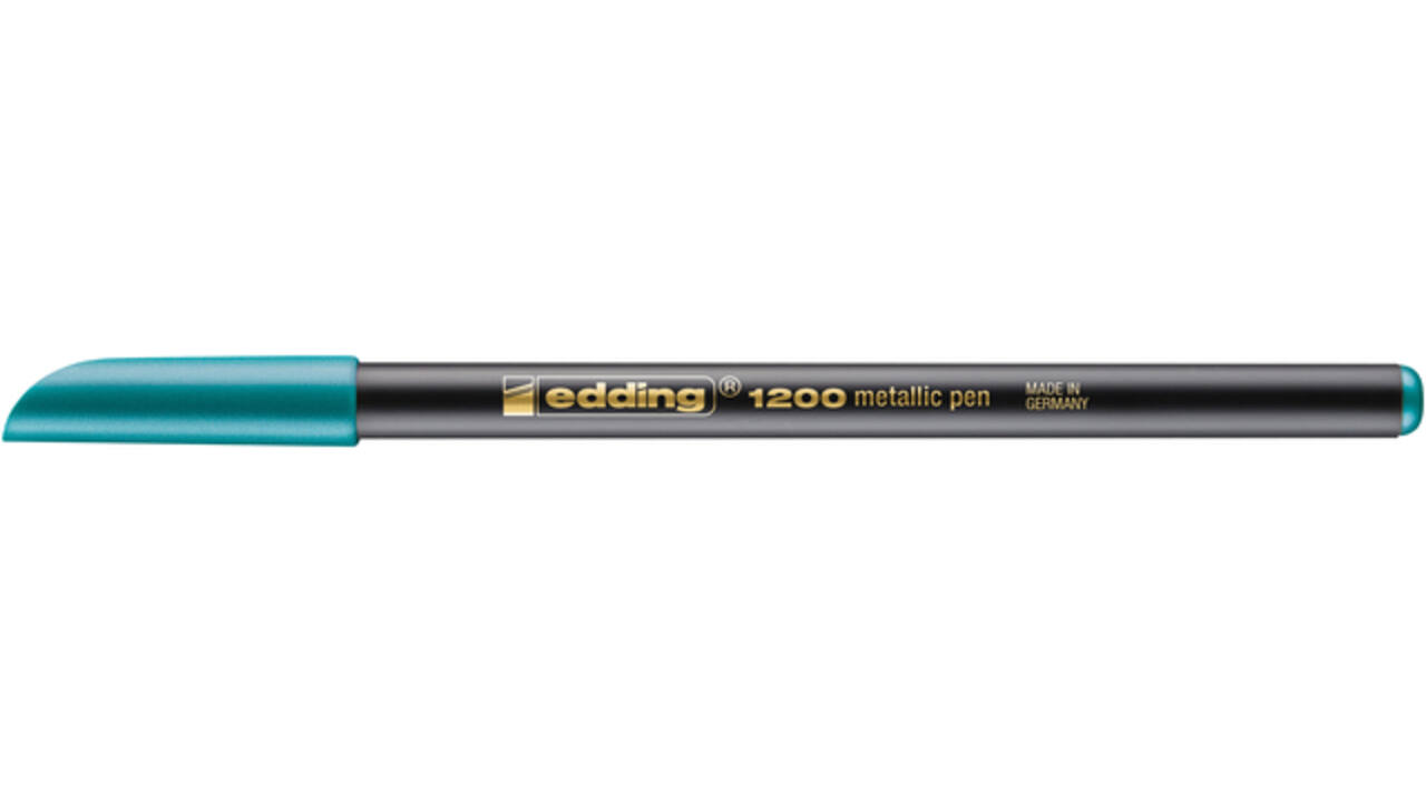 Fineliner edding 1200 074  fijn metallic groen