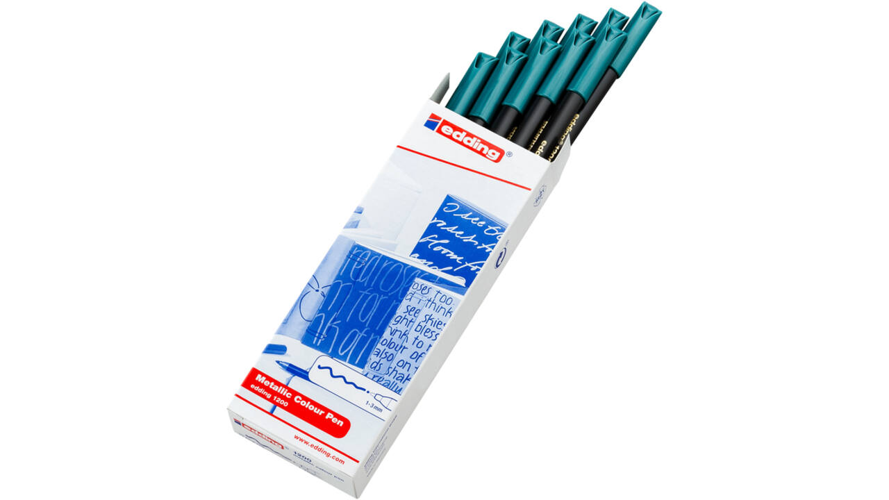 Fineliner edding 1200 074  fijn metallic groen