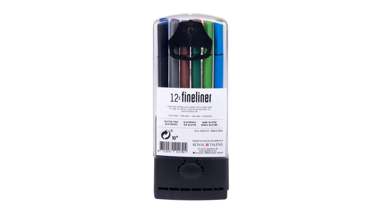 Fineliner Bruynzeel Teens assorti etui à 12 stuks