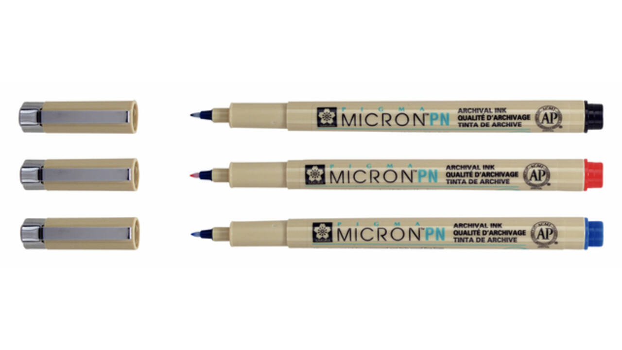 Fineliner Sakura Pigma Micron 0.4mm blister à 3 stuks assorti