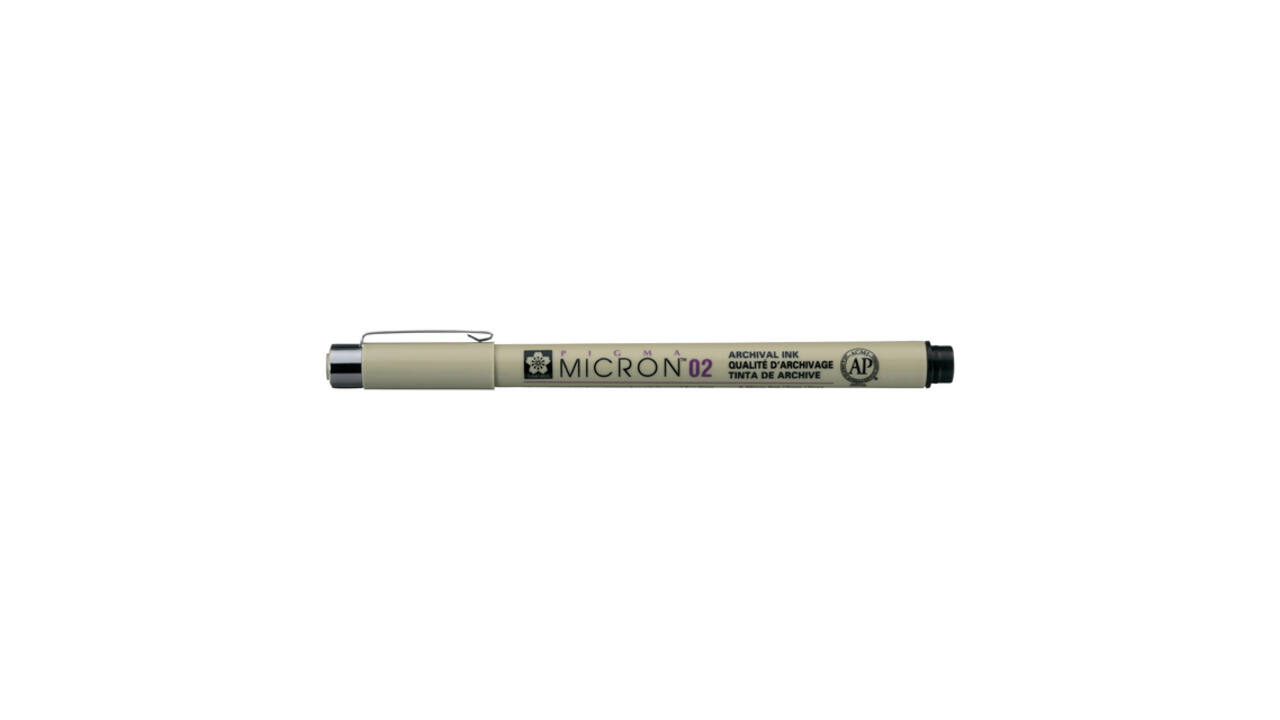 Fineliner Sakura Pigma Micron 02 0.3mm zwart