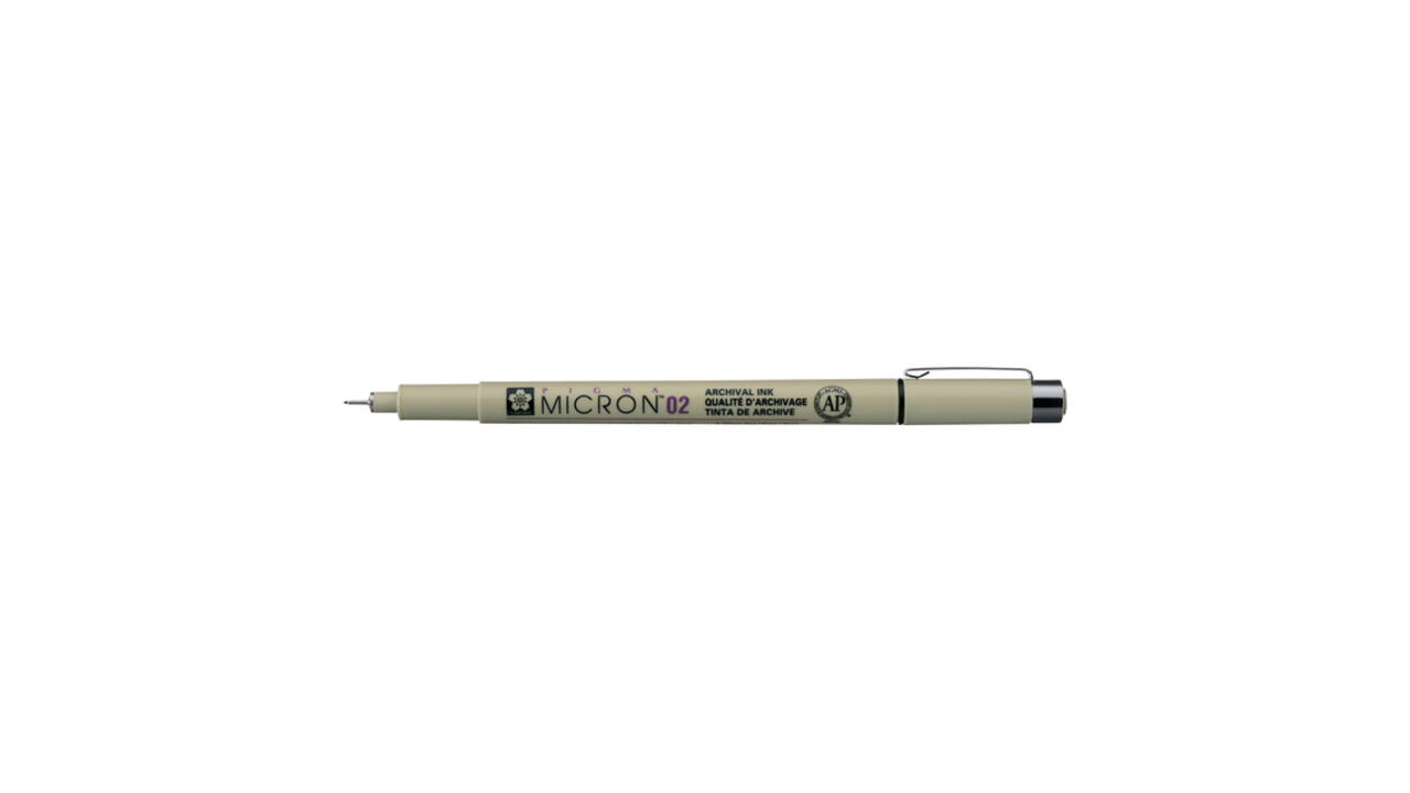 Fineliner Sakura Pigma Micron 02 0.3mm zwart