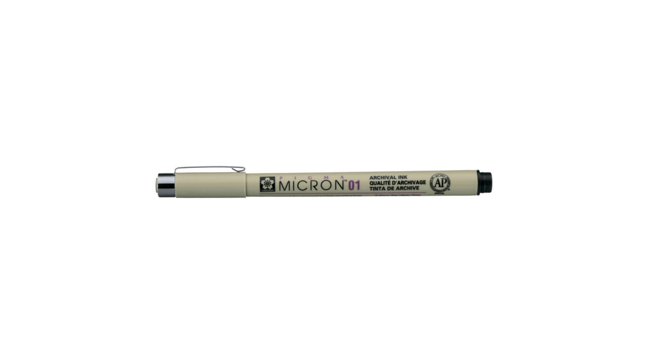 Fineliner Sakura Pigma Micron 01 0.25mm zwart