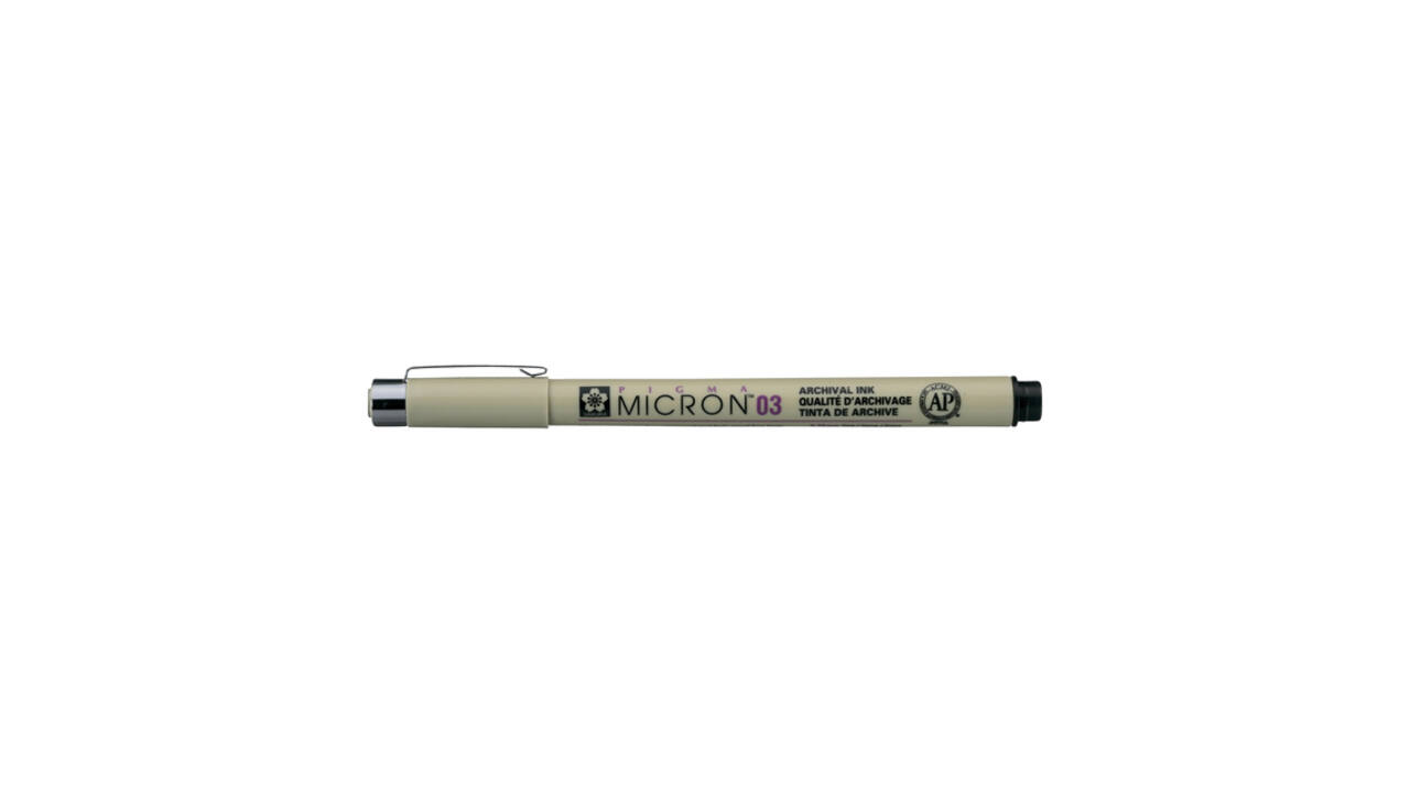 Fineliner Sakura Pigma Micron 03 0.35mm zwart