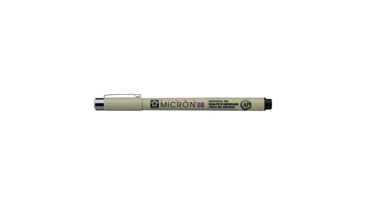 Fineliner Sakura Pigma Micron 08 0.5mm zwart