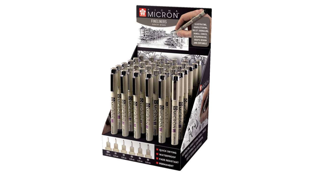 Fineliner Sakura Pigma Micron assorti zwart