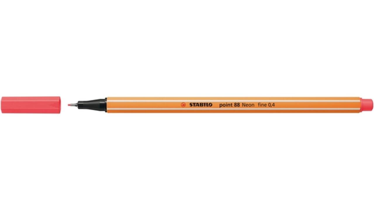 Fineliner STABILO point 88/040 fijn neon rood