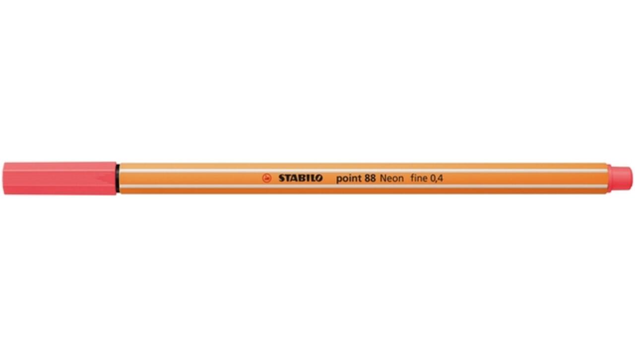 Fineliner STABILO point 88/040 fijn neon rood