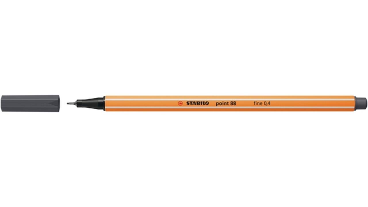Fineliner STABILO point 88/97 fijn diepkoud grijs