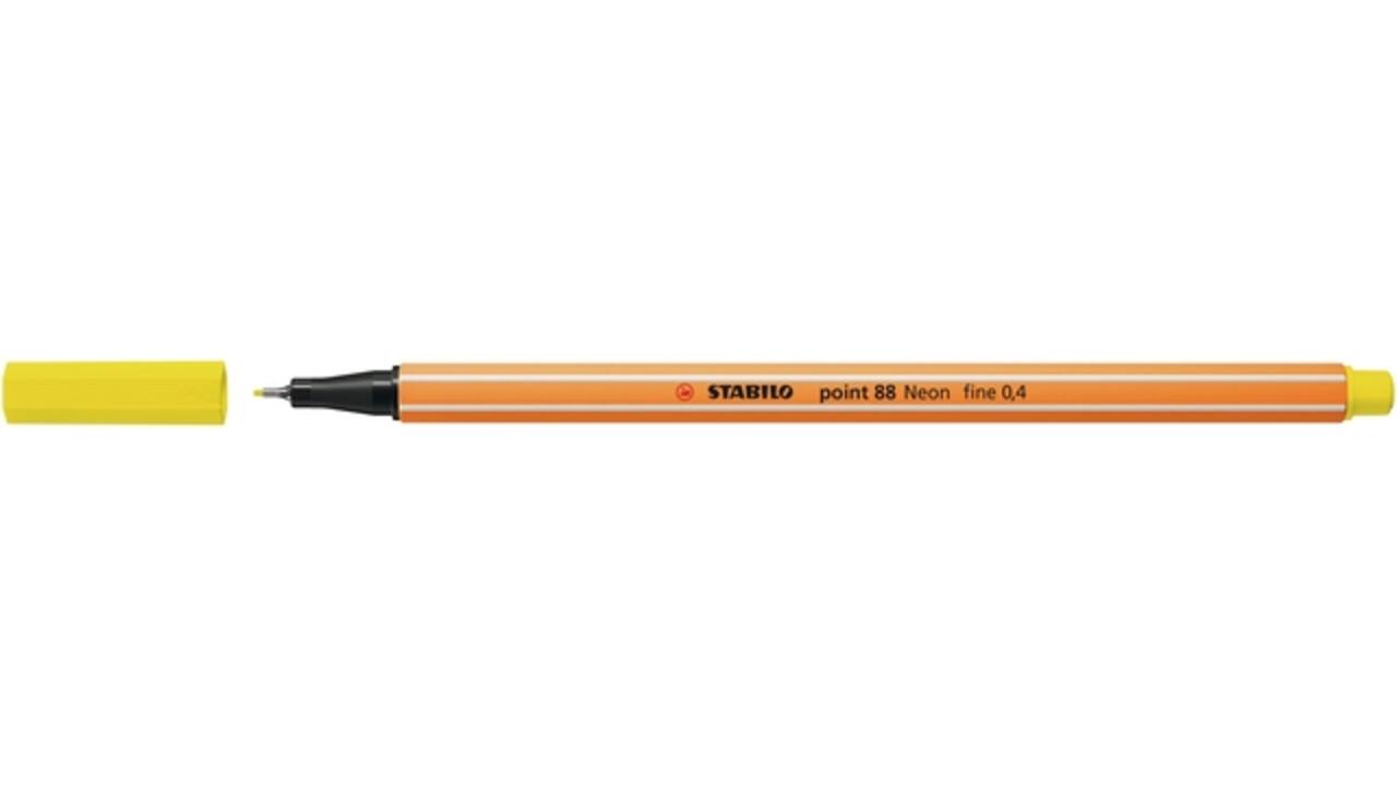 Fineliner STABILO point 88/024 fijn neon geel