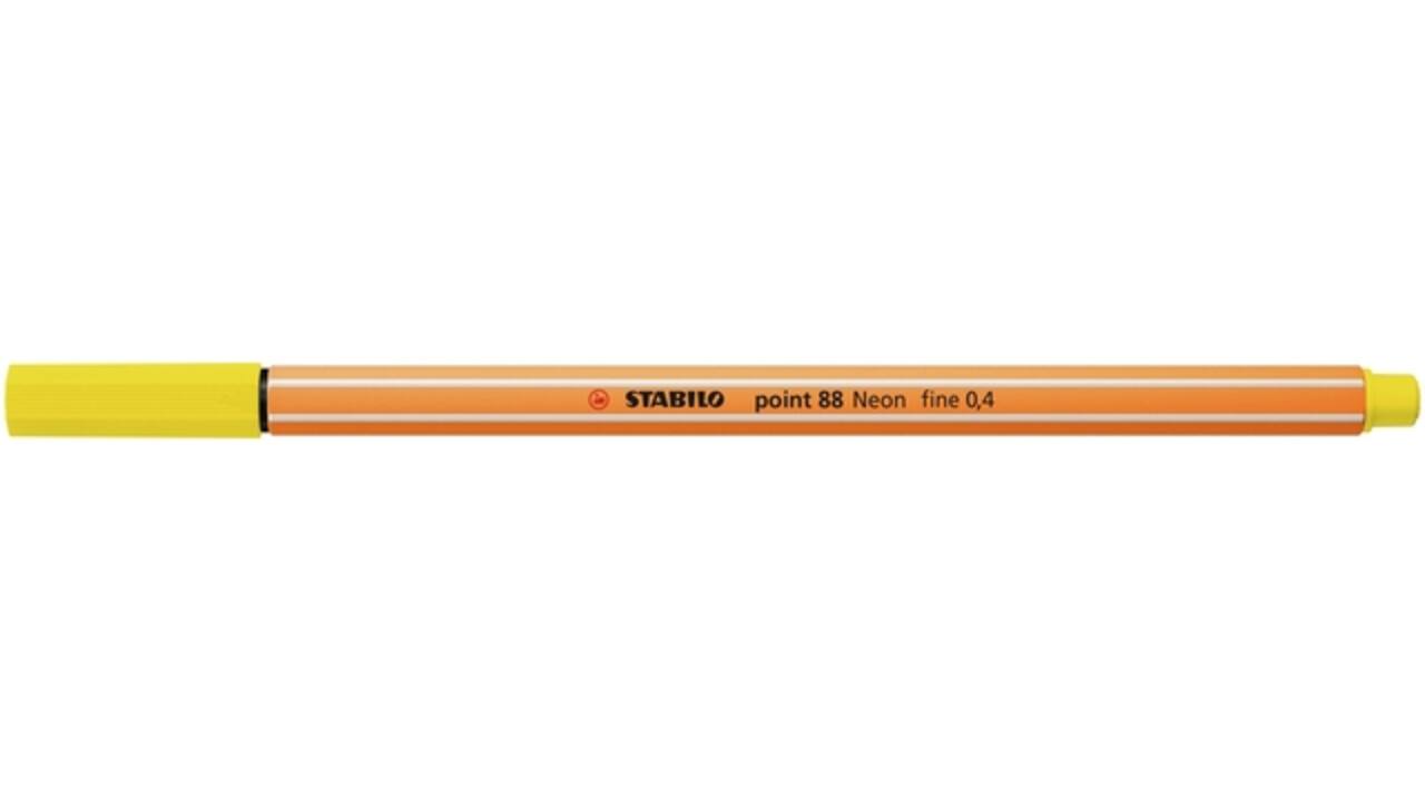 Fineliner STABILO point 88/024 fijn neon geel