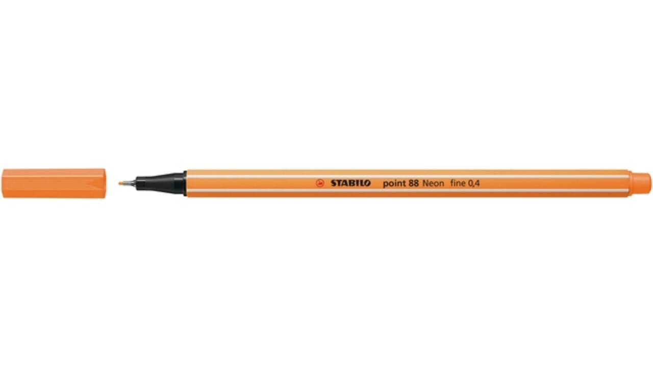 Fineliner STABILO point 88/054 fijn neon oranje