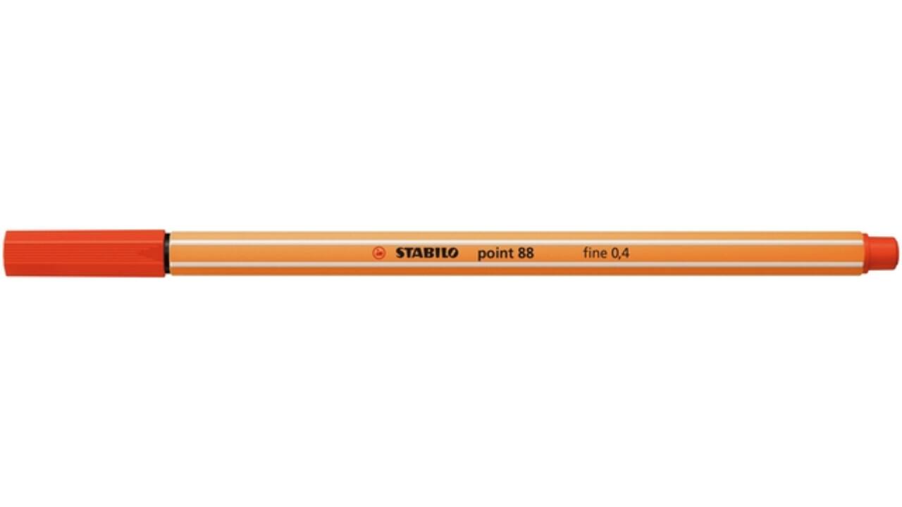 Fineliner STABILO point 88/40 fijn rood