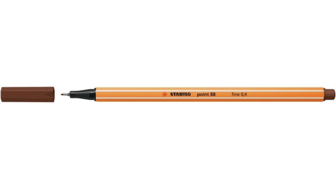 Fineliner STABILO point 88/45 fijn bruin